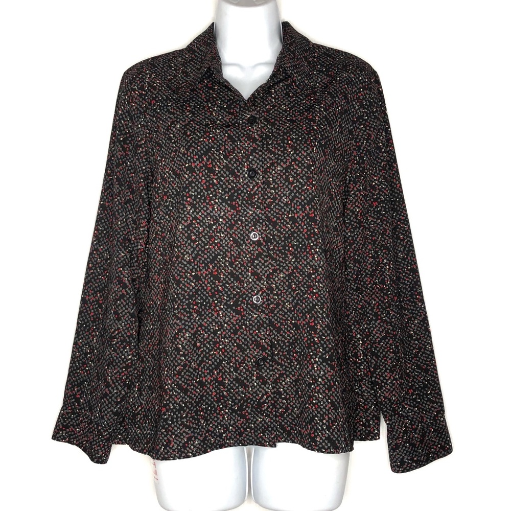 Gianni Multicolor Brush Strokes Button Down Top